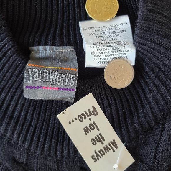 Retro Bi-Way Yarnworks Black 3/4 Sleeve Sweater Dress (BNWT) - Picture 8 of 10